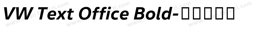 VW Text Office Bold字体转换